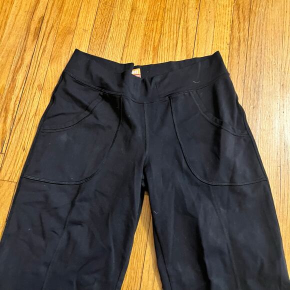 Lucy Shorts Womens Small Wide Leg Cropped Long Shorts Black Bermuda - Picture 2 of 10